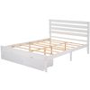 Queen Size Platform Bed with Drawers, Gray