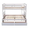 Twin over Full Bunk Bed with Storage