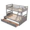 Twin over Full Bunk Bed with Storage