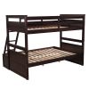 Twin over Full Bunk Bed with Storage