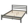 Wood platform bed with two drawers,