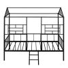 Metal House Bed Frame Twin Size with Slatted Support No Box Spring Needed