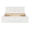 King Size Wooden Platform Bed with Four Storage Drawers and Support Legs