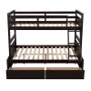 Twin over Full Bunk Bed with Storage