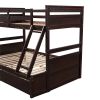 Twin over Full Bunk Bed with Storage