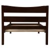 Twin Size Wood Platform Bed with Headboard and Wooden Slat Support