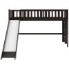Twin Size Low Loft Bed with Ladder and Slide