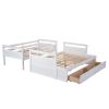 Twin over Full Bunk Bed with Storage