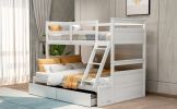 Twin over Full Bunk Bed with Storage