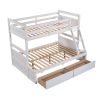 Twin over Full Bunk Bed with Storage
