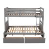Twin over Full Bunk Bed with Storage