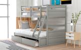 Twin over Full Bunk Bed with Storage