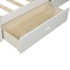 Wood platform bed with two drawers,