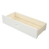 Wood platform bed with two drawers,