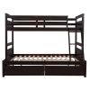 Twin over Full Bunk Bed with Storage