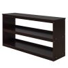 Low Study Full Loft Bed with Cabinet ; Shelves and Rolling Portable Desk ; Multiple Functions Bed
