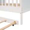 Full Size House Bed Wood Bed with Twin Size Trundle
